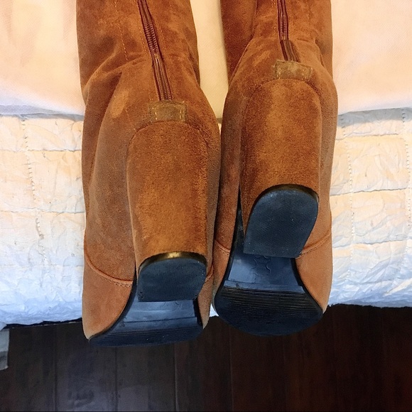 marlo over the knee boots in cognac suede (8) - Picture 6 of 6